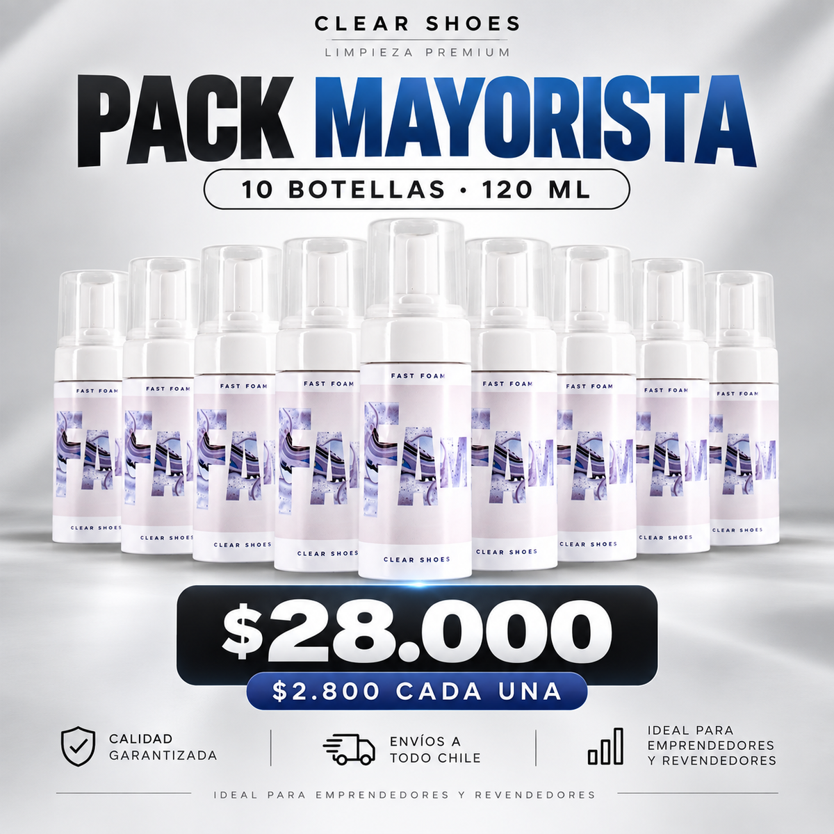 PACK MAYORISTA ESPUMA 120 ML